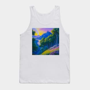 Fantasy cartoon Landscape Forest Tank Top